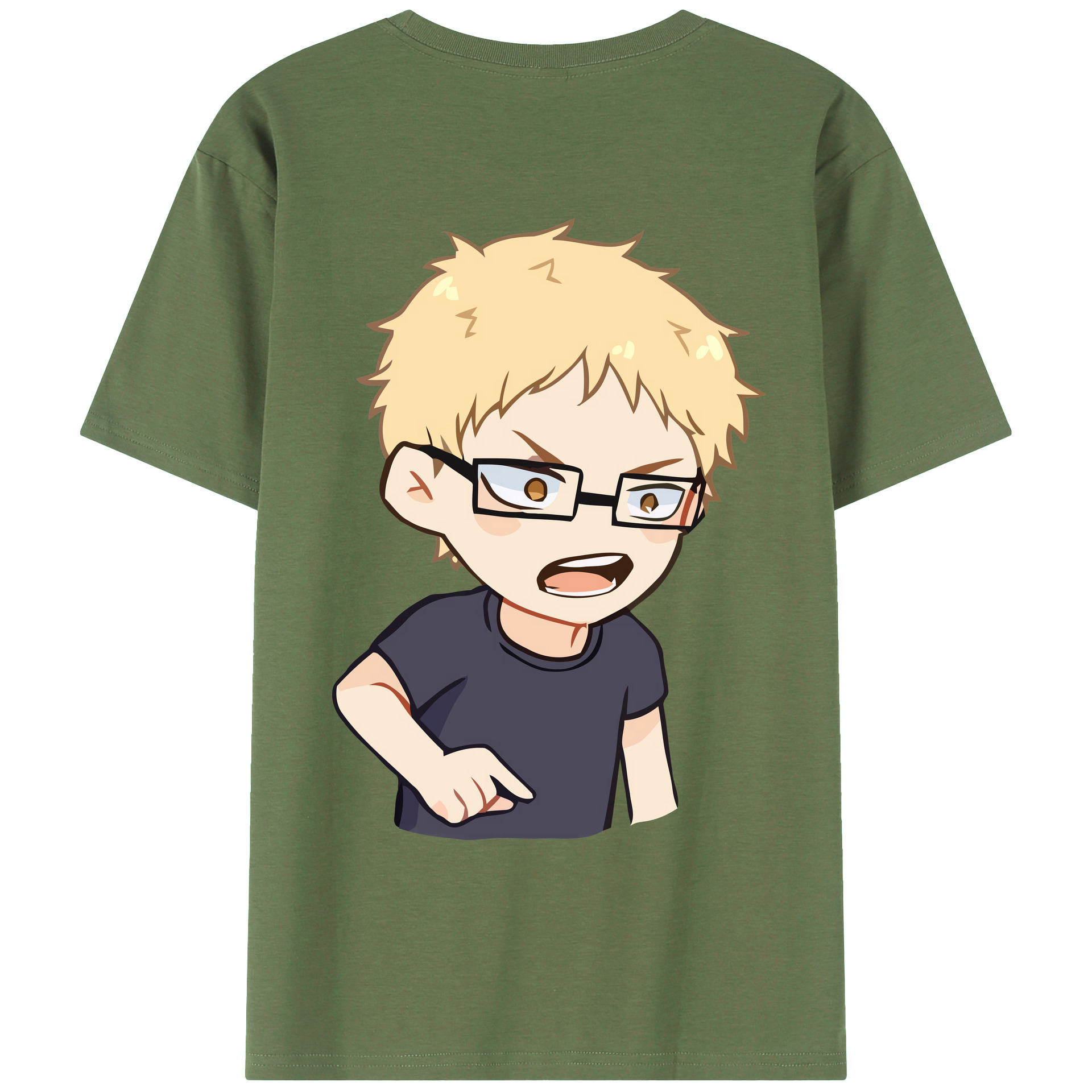 （画像用） ハイキュー!! Haikyu!! 綿100％ メンズ半袖Tシャツ（バックプリント） 通気性